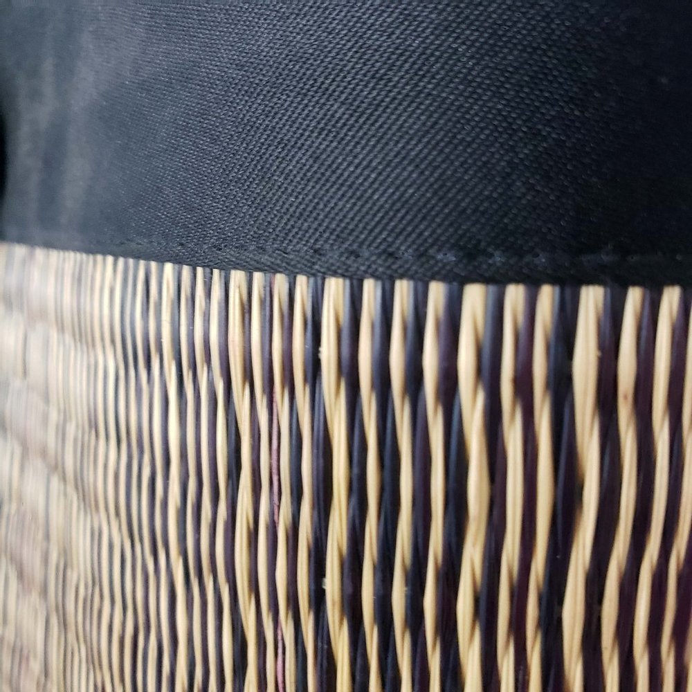 Baskets Of Cambodia Women's Reed Hard Bottom Zip Close Tote Purse Shoulder Bag - Picture 4 of 13